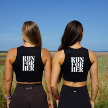 Load image into Gallery viewer, Run For Her Cropped Tank Top