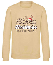 Load image into Gallery viewer, Merry Christmas Ya Filthy Animal Sweatshirt