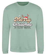 Load image into Gallery viewer, Merry Christmas Ya Filthy Animal Sweatshirt