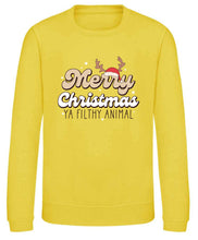 Load image into Gallery viewer, Merry Christmas Ya Filthy Animal Sweatshirt