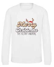 Load image into Gallery viewer, Merry Christmas Ya Filthy Animal Sweatshirt