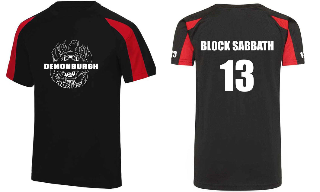 Demonburgh Black/Red Scrim Top