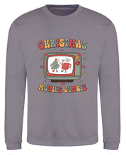 Load image into Gallery viewer, Christmas Movie Junkie Retro Sweatshirt
