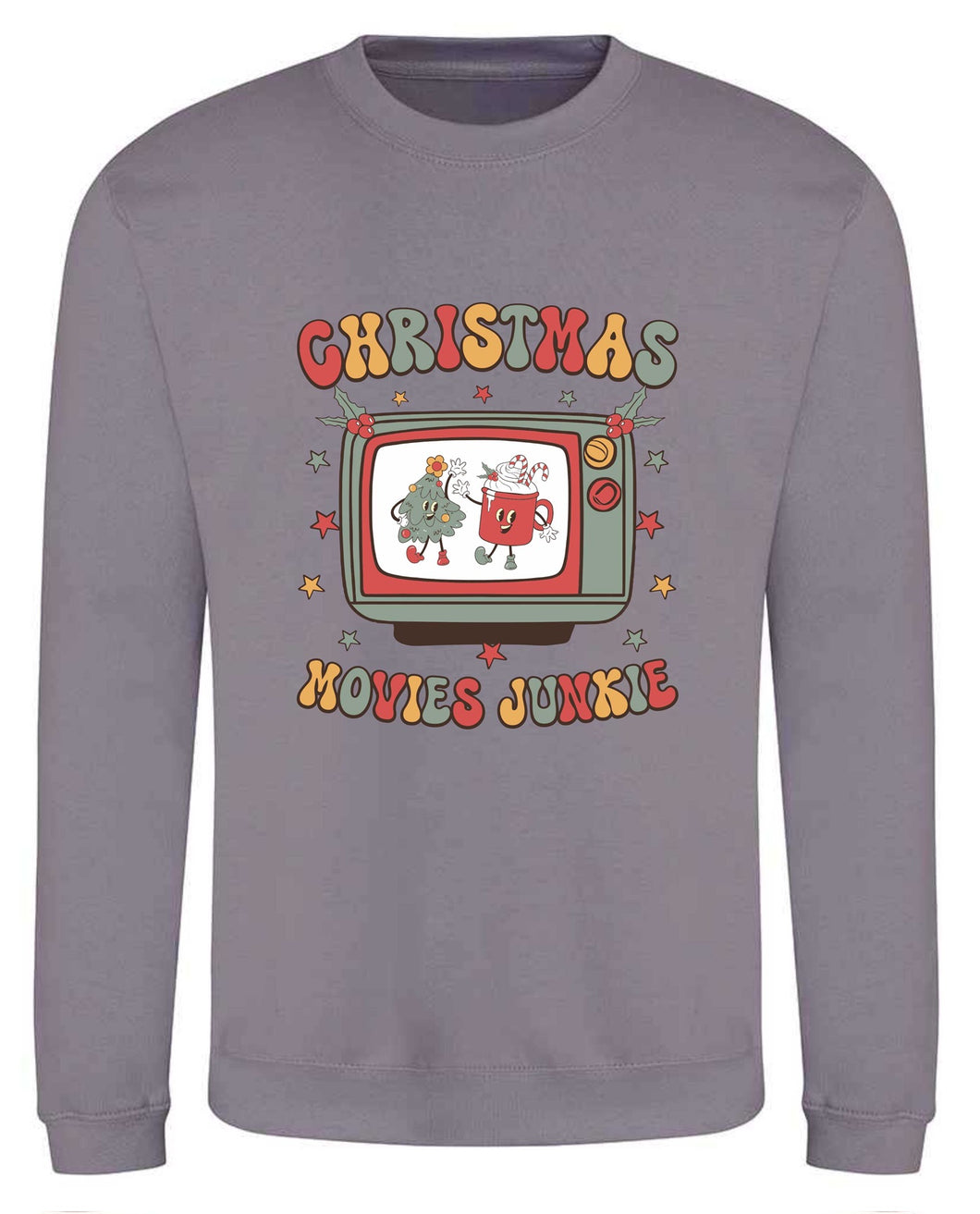 Christmas Movie Junkie Retro Sweatshirt