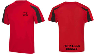 Fidra Lions Hockey Strip Red/Black