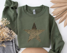 Load image into Gallery viewer, Leopard Star Sweatshirt
