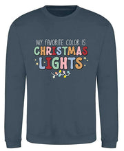 Load image into Gallery viewer, My Favourite Colour is Christmas Lights Sweatshirt
