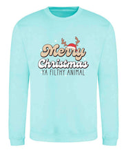 Load image into Gallery viewer, Merry Christmas Ya Filthy Animal Sweatshirt

