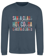 Load image into Gallery viewer, Santa Clause, Reindeer, Hot Cocoa Sweatshirt

