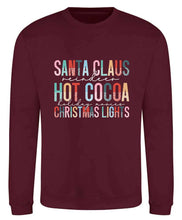 Load image into Gallery viewer, Santa Clause, Reindeer, Hot Cocoa Sweatshirt
