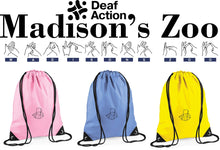 Load image into Gallery viewer, Madison&#39;s Zoo|Deaf Action Gymsac Bee logo
