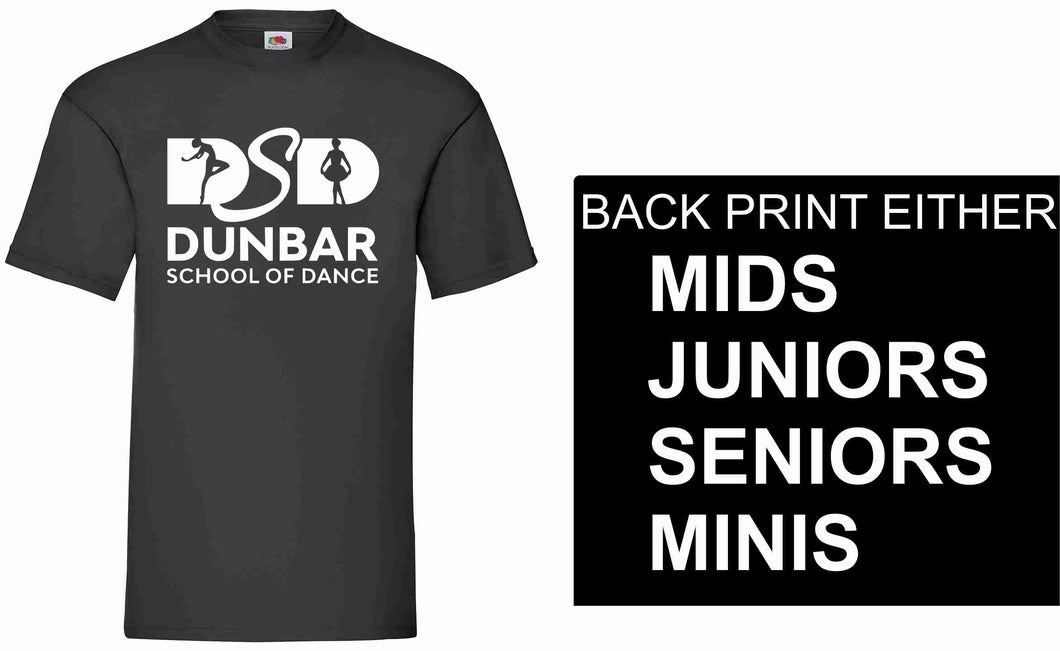 Dunbar School of Dancing Competition team t-shirt