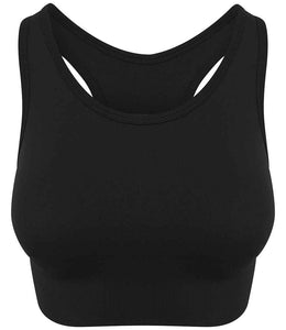 AWDis Ladies Cool Seamless Crop Top - Black