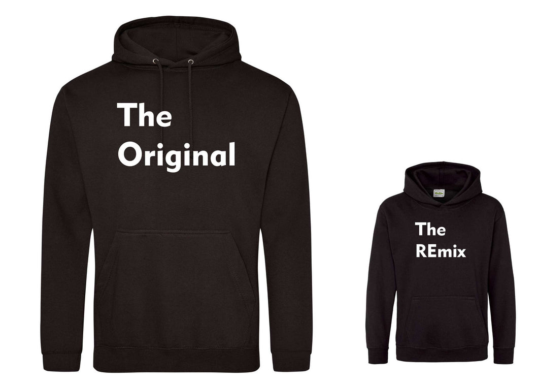 Original and REmix Matching adult and child Hoodie