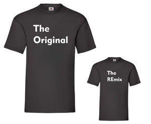 Original and REmix matching adult child t-shirts