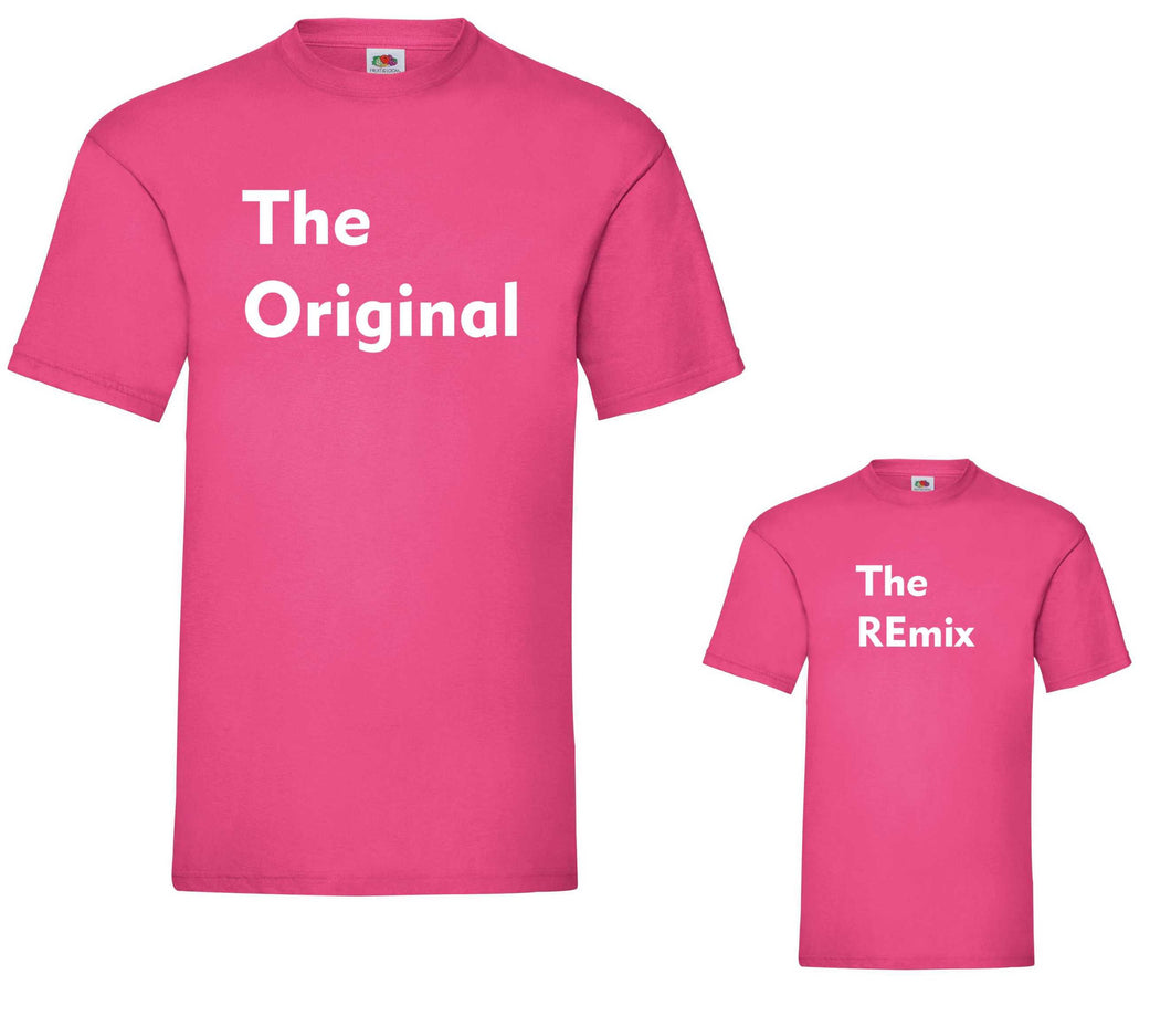 Original and REmix matching adult child t-shirts