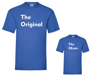 Original and REmix matching adult child t-shirts