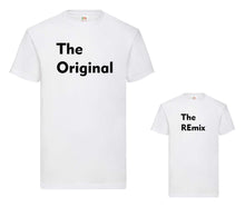 Load image into Gallery viewer, Original and REmix matching adult child t-shirts
