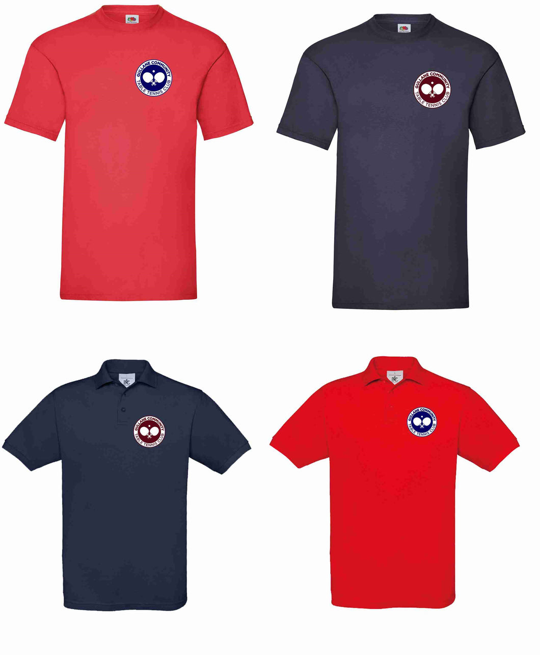 Gullane Table Tennis Club Gents Polo or T-shirt