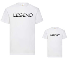 Load image into Gallery viewer, Legacy and Legend matching adult child t-shirts
